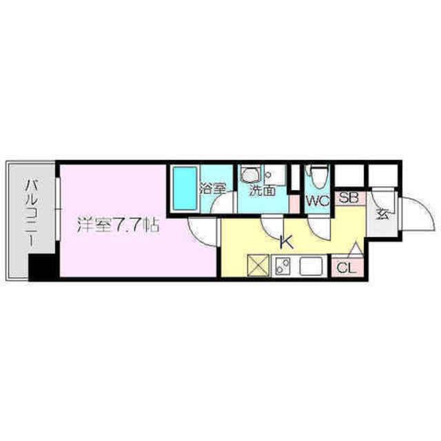 グレンパーク新大阪2(1K/10階)の間取り写真