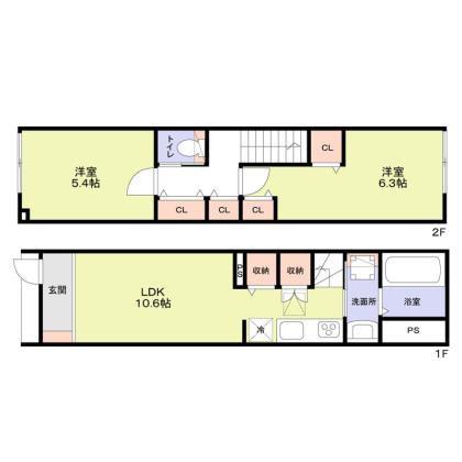 FOREST TERRACE IOGI(2LDK/2階)の間取り写真