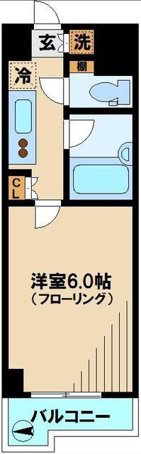 ルーブル都立家政弐番館(1K/1階)の間取り写真