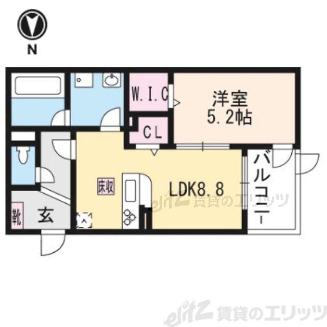 ツーブリッジ(1LDK/3階)の間取り写真