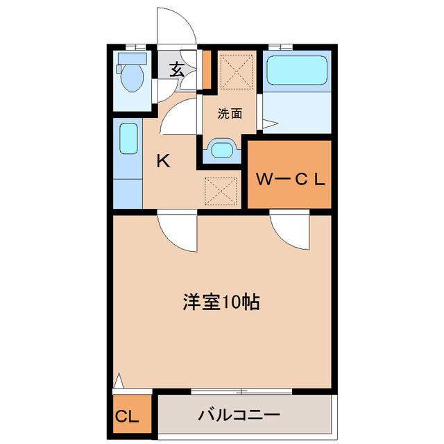 さくら荘(1K/1階)の間取り写真