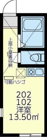 ユナイト上大岡リューベック(ワンルーム/1階)の間取り写真