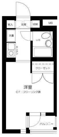 フェニックス西荻窪(ワンルーム/1階)の間取り写真