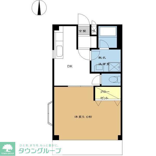 アミークス・I(1DK/1階)の間取り写真