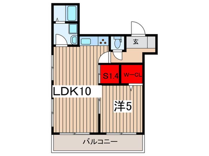 ISETA(1SLDK/2階)の間取り写真