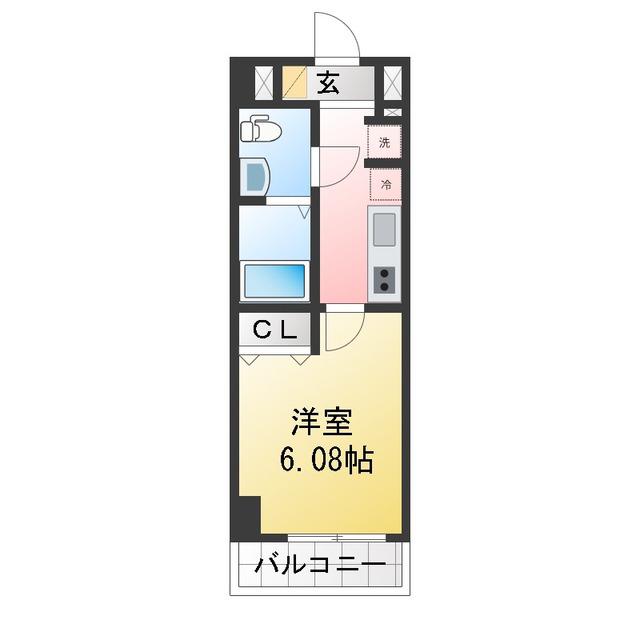 GENOVIA西川口V(1K/10階)の間取り写真