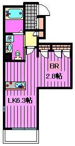 スプラウト蕨(1LK/1階)の間取り写真