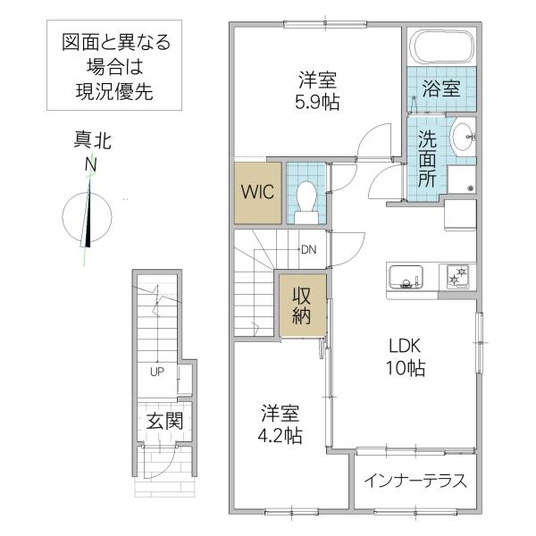 ベリーベル(1LDK/2階)の間取り写真