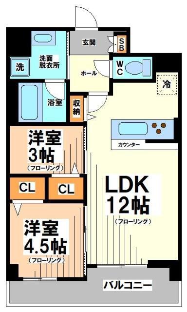 THEORCHIDMANORII ジ・オーキッド・マナー(2LDK/3階)の間取り写真