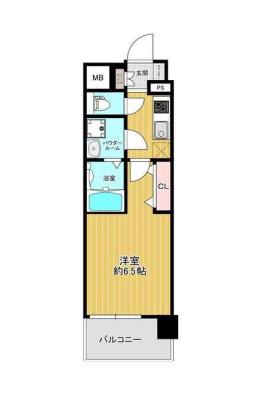 レジュールアッシュ淡路駅前(1K/4階)の間取り写真