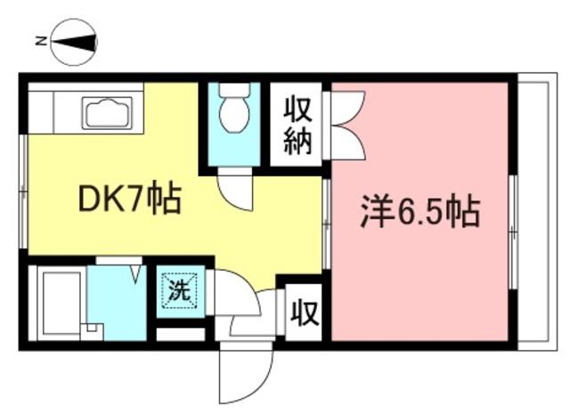 ボルク赤堤(1DK/1階)の間取り写真