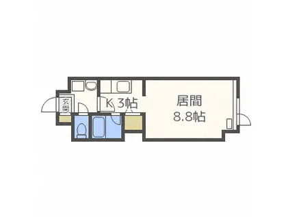 藤井ビル北23条(1K/5階)の間取り写真