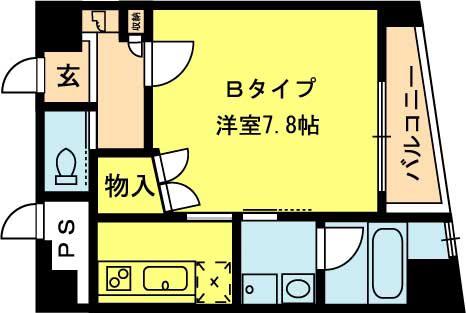 オリゾンタル下鴨(1K/5階)の間取り写真