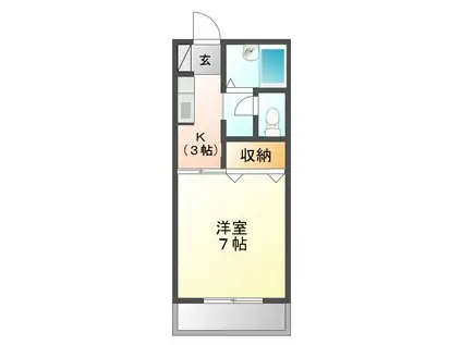 NACハウスIII(1K/1階)の間取り写真