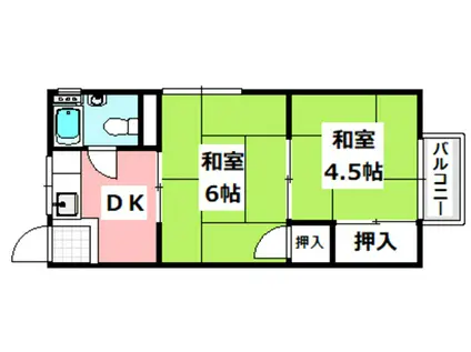 清和マンション(2DK/3階)の間取り写真