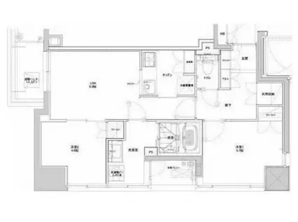 アドニス(2LDK/5階)の間取り写真