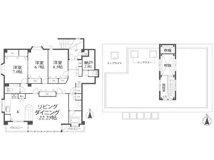 SRコート(3SLDK/3階)の間取り写真