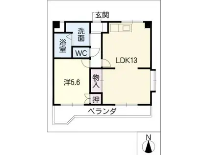 グランベール(1LDK/3階)の間取り写真