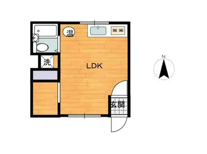 ラベンダーハイツ 1階(ワンルーム/1階)の間取り写真