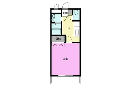 リバーシティ石塚(1K/1階)の間取り写真
