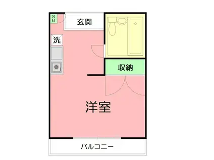 ドムール平塚第IV(ワンルーム/5階)の間取り写真
