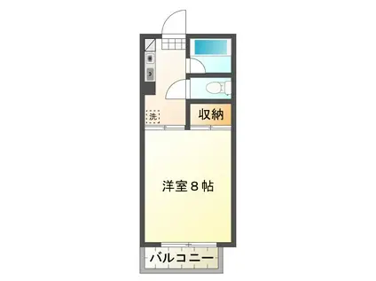 AKARI A(1K/2階)の間取り写真