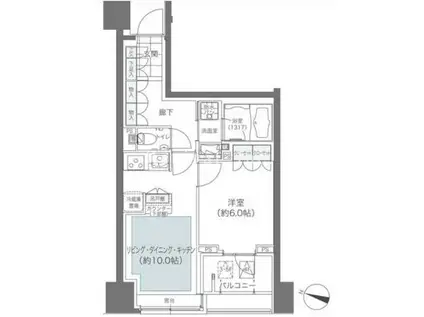 メゾンカルム本郷(1LDK/5階)の間取り写真