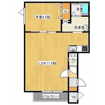 クレセルV(1LDK/3階)の間取り写真
