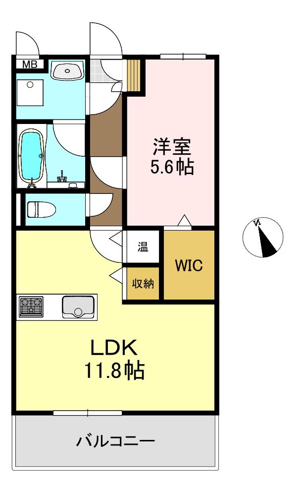 STORYマンション横宮(1LDK/1階)の間取り写真