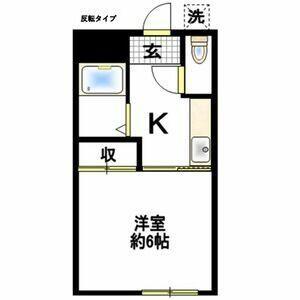 大根スカイリッチマンション(1K/2階)の間取り写真