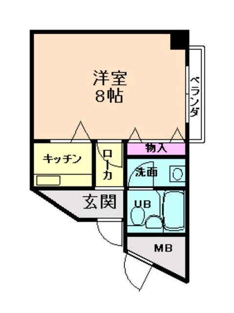 ナヴィール箕面(1K/3階)の間取り写真