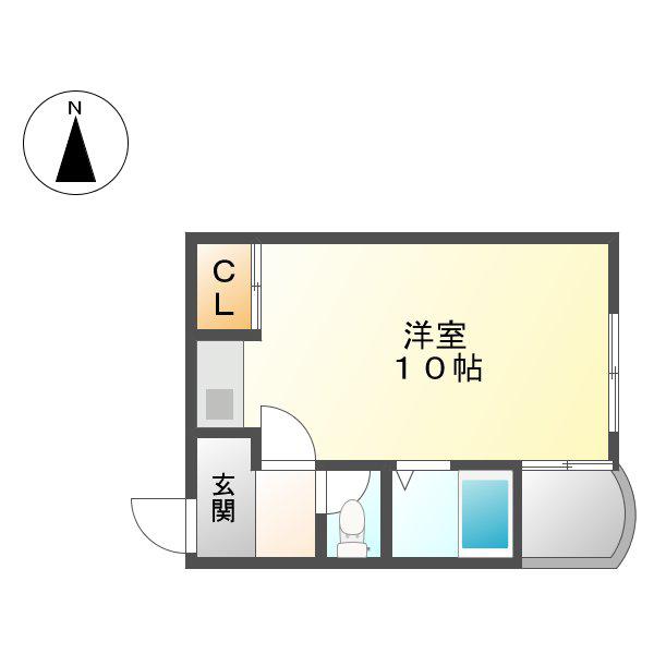 ヴィレドソレイユ(ワンルーム/7階)の間取り写真