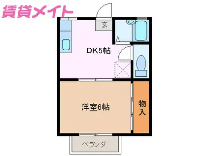 フィルハイツ(1DK/1階)の間取り写真