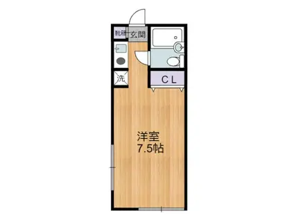 サニーサイド 西つつじヶ丘1丁目(1K/2階)の間取り写真