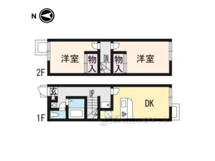 レオパレス翔(2DK/1階)の間取り写真