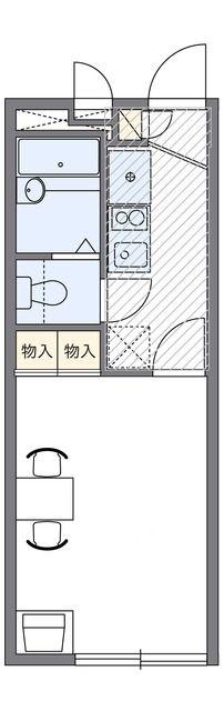レオパレスエクセル厚木(1K/2階)の間取り写真