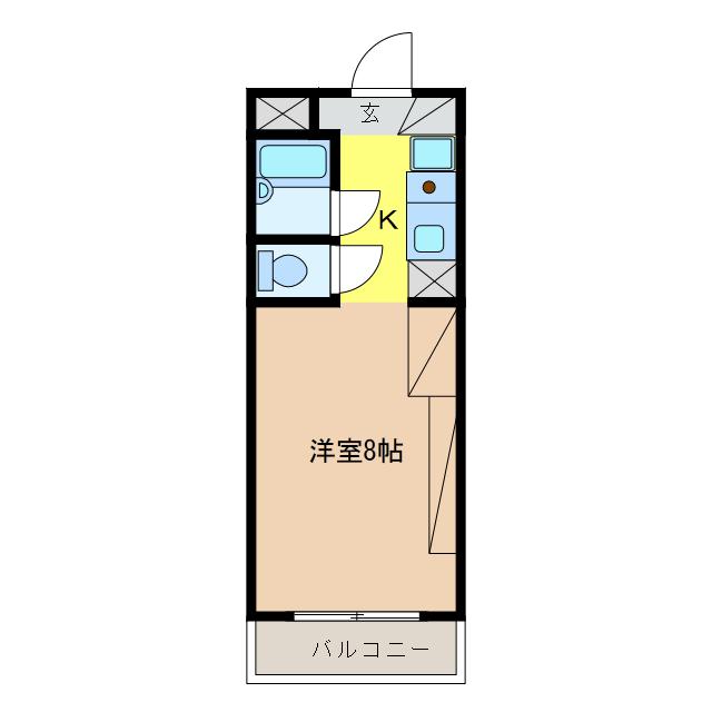 上田パストラルコート(1K/1階)の間取り写真