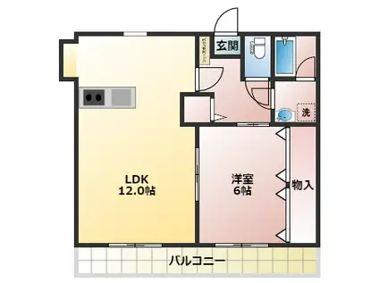 シーラカンスMIAMI(1LDK/3階)の間取り写真