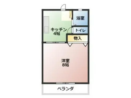 高津コーポI(1K/2階)の間取り写真