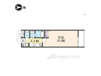 LAFITEGOSHOKITA1(1K/1階)の間取り写真