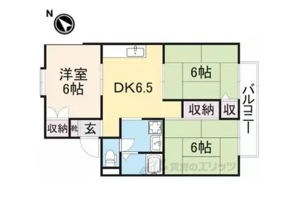 チェリーヒルズ(3DK/2階)の間取り写真