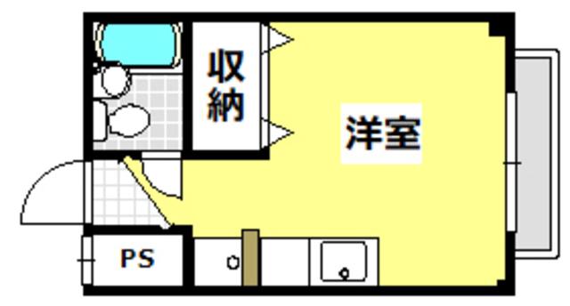 大住マンション(ワンルーム/3階)の間取り写真