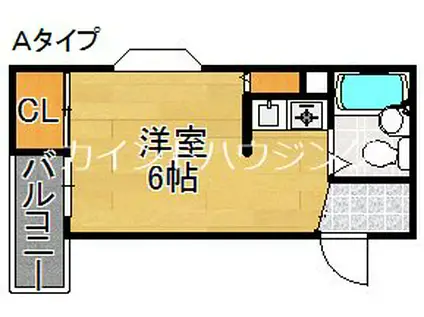 シティヒル(ワンルーム/5階)の間取り写真