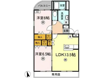 レーベンソフィア・グレイスソフィア グレイスソフィア G(2LDK/1階)の間取り写真