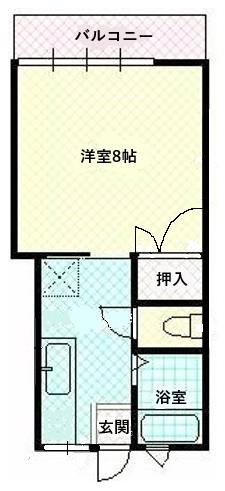 コーポ畠山(1K/2階)の間取り写真