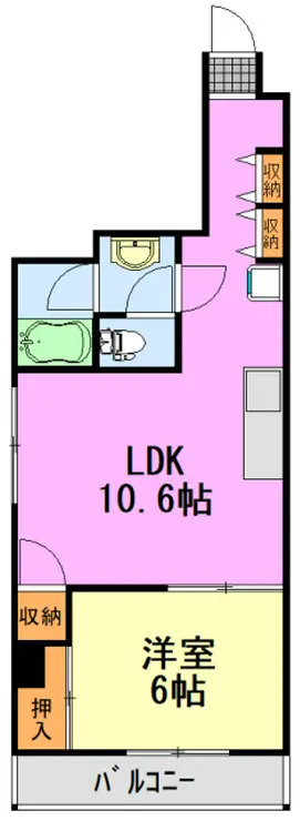 プラーズ長洲 6階階 間取り