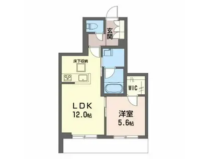 カーメスト(1LDK/1階)の間取り写真