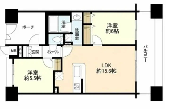 パークフラッツ横濱公園 9階階 間取り