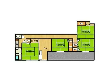 本田アパート(4DK/2階)の間取り写真