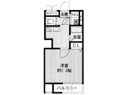 AQUA SWEET NIPPORI(1K/4階)の間取り写真